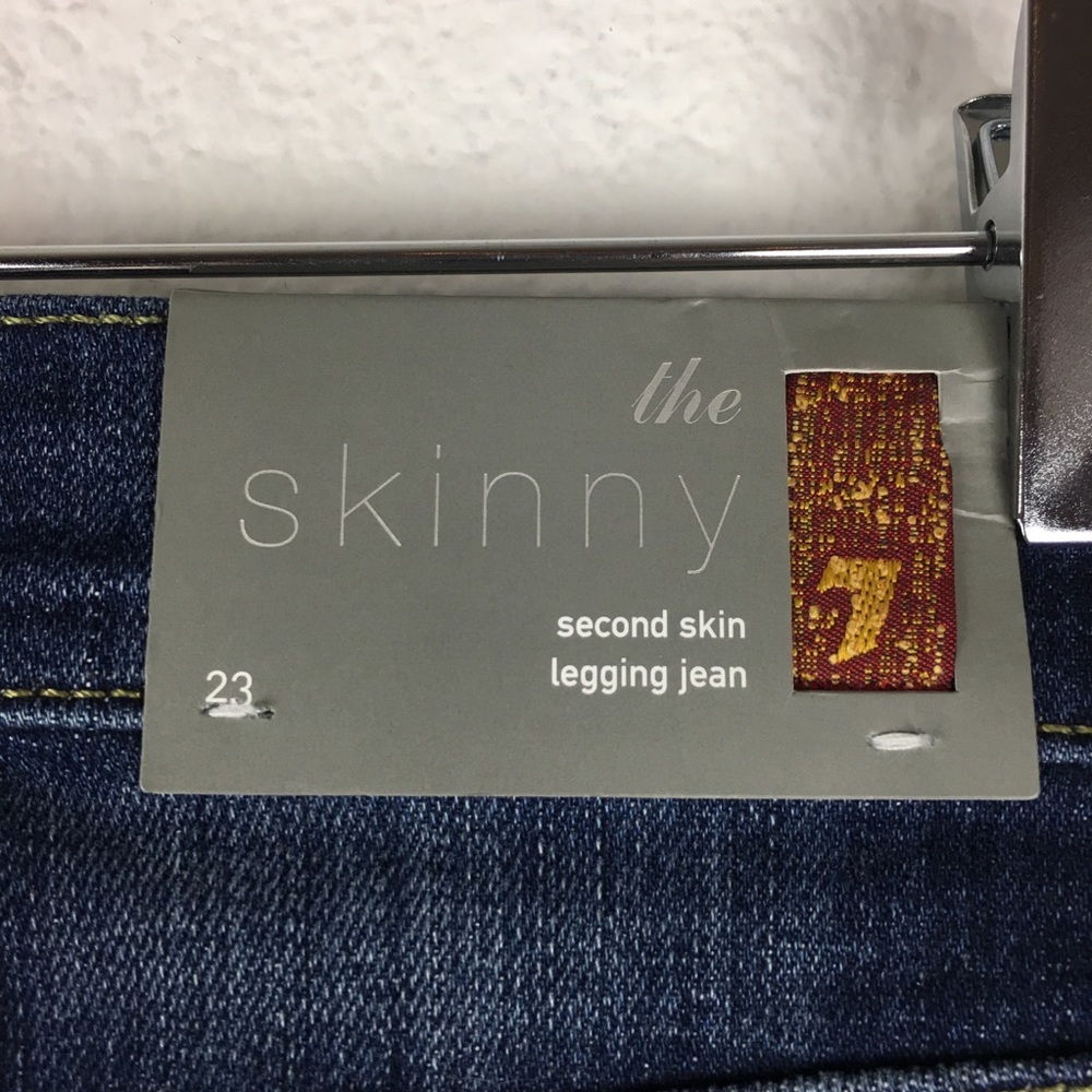7 For All Mankind The Skinny Second Skin Jeans - Picture 7 of 8